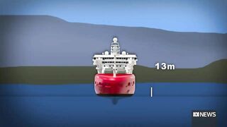 Antarctic icebreaker not yet cleared to travel under Hobart's Tasman Bridge | ABC News