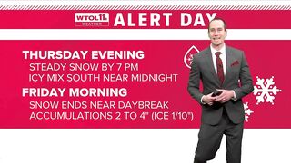 ALERT DAY begins with steady snow this evening, slick travel Friday morning | WTOL 11 Weather - 2/24