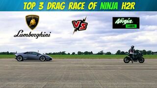 Ninja H2R Drag Race Compilation | Ninja H2R VS Lamborghini