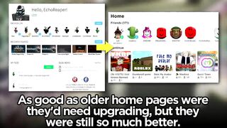 Roblox Home Page UPDATE sucks