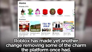 Roblox Home Page UPDATE sucks