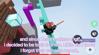 A Hacker BANNED Me In Roblox Bedwars.