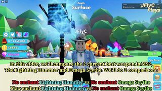 Lightning Hammer VS Omega Scythe! Which one is more worth it? - Roblox Mining Simulator 2