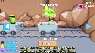 Lightning Hammer VS Omega Scythe! Which one is more worth it? - Roblox Mining Simulator 2