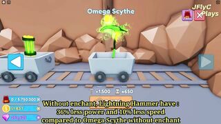 Lightning Hammer VS Omega Scythe! Which one is more worth it? - Roblox Mining Simulator 2