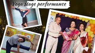 my first yoga stage performance in yoga anniversary programme ????????????