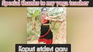 my first yoga stage performance in yoga anniversary programme ????????????