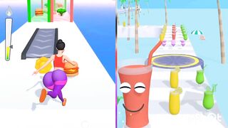 Twerk race 3d vs Juice run ALL LEVEL GAMEPLAY ANDROID IOS walkthrough