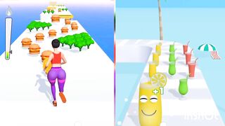 Twerk race 3d vs Juice run ALL LEVEL GAMEPLAY ANDROID IOS walkthrough