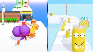 Twerk race 3d vs Juice run ALL LEVEL GAMEPLAY ANDROID IOS walkthrough