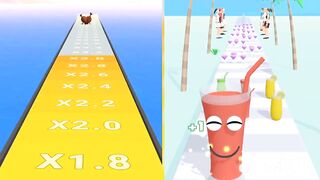 Twerk race 3d vs Juice run ALL LEVEL GAMEPLAY ANDROID IOS walkthrough