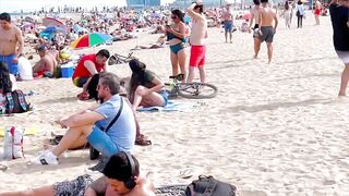 Barcelona beach walk/ beach Somorrostro ????️????????Spain best beaches