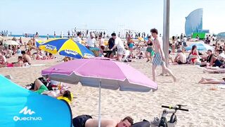 Barcelona beach walk/ beach Somorrostro ????️????????Spain best beaches