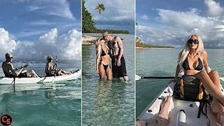 Kim Kardashian & Pete Davidson Shared a Sweet KISS on a Beach