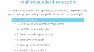 Essential Airport Travel Tips, Mallorca (Majorca), Spain