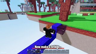 Invisible Bridge is OP in Roblox Bedwars ????