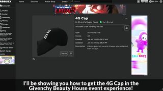 [EVENT] How to get the 4G CAP in GIVENCHY BEAUTY HOUSE | Roblox