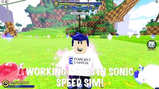 5 WORKING CODES IN SONIC SPEED SIMULATOR ROBLOX