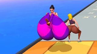 Twerk girl with big butt Race 3D funny video????????