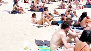 Barcelona beach walk/ beach Nova Icaria ????????????walking Spain best beaches