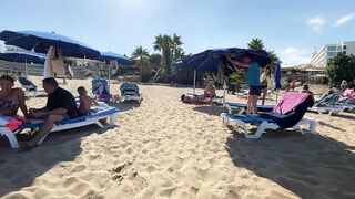 IBIZA Beach Summer - Beautifu Beach Fig Tree Cyprus Amazing Seaside View Walking 4K