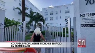 Colapsa parcialmente techo de edificio en Miami Beach