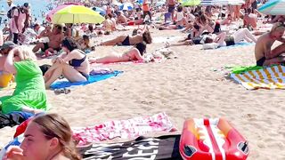 Barcelona beach walk/ beach Barceloneta????what a hot beach day????️