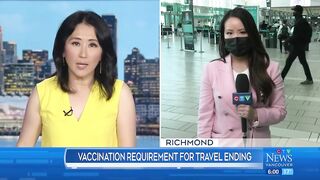 Vaccination requirement for travel ending