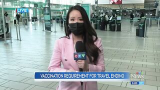 Vaccination requirement for travel ending