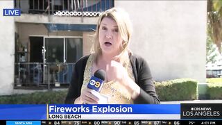 Fireworks explosion injures 4 firefighters in Long Beach