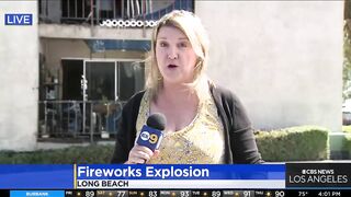 Fireworks explosion injures 4 firefighters in Long Beach
