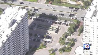 Officials evacuate condominium building in Hallandale Beach