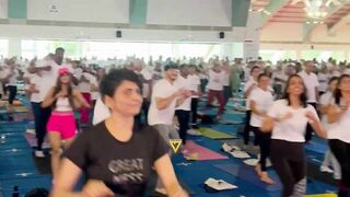 Bollywood Diva Malaika Arora exlusive spotted in Surat pri yoga day celebrate Surat ????????????????