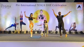 Bollywood Diva Malaika Arora exlusive spotted in Surat pri yoga day celebrate Surat ????????????????