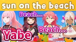 Miko and Roboco learn "Sun on the beach" from Calli [Hololive/Eng sub]
