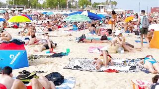 Beach Nova Icaria/ Barcelona beach walk ????️????????walking Spain best beaches