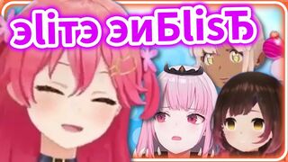 Miko Takes Over Calli's Stream and Teaches Elite English Instead【Hololive】