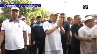 Uttarakhand CM Pushkar Dhami participates in ‘Run for Yoga’ event in Dehradun