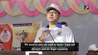 Uttarakhand CM Pushkar Dhami participates in ‘Run for Yoga’ event in Dehradun