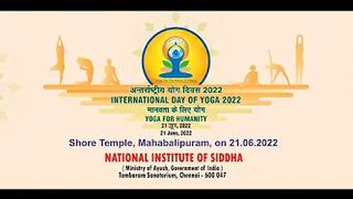 Live streaming of International Day of Yoga 2022 on 21.06.2022 at Shore Temple, Mahabalipuram, TN