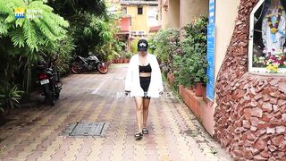 Malaika Arora In Yoga Sleeves And Shorts, Ex-husband Arbaaz Khan In Black T-Shirt