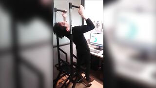 Longship Homefit Multi Gym Office Workout Guide Sitting Pull up + Backward Stretching