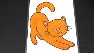 Coloring a Cat Stretching | Crayola Crayons