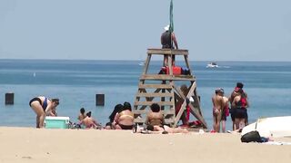 Video shows crowded chaos at North Avenue Beach; Man shot, 3 cops hurts