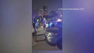 Video shows crowded chaos at North Avenue Beach; Man shot, 3 cops hurts