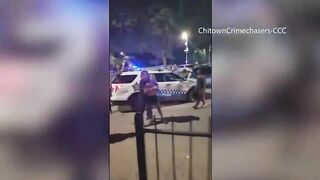 Video shows crowded chaos at North Avenue Beach; Man shot, 3 cops hurts