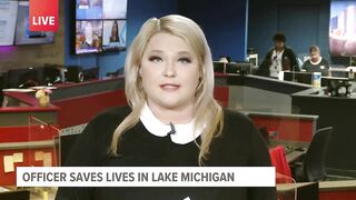 Off-duty officer jumps in to save lives at Grand Haven beach