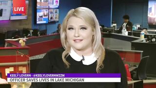 Off-duty officer jumps in to save lives at Grand Haven beach