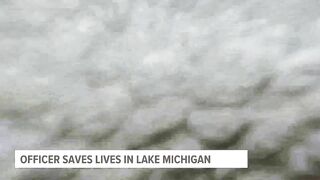 Off-duty officer jumps in to save lives at Grand Haven beach