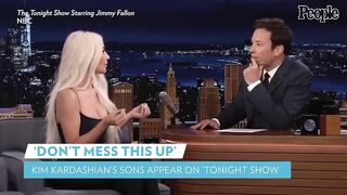 Kim Kardashian Pauses 'The Tonight Show' Interview to Shush Saint and Psalm in the Audience | PEOPLE